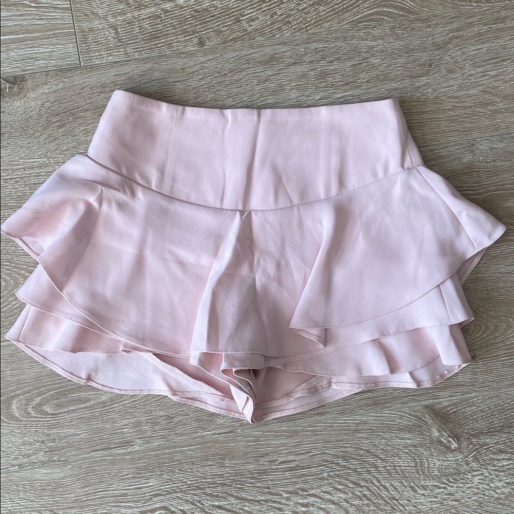Zara Blush Pink Ruffle Skort Sz XS